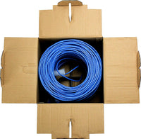 17-CAT6CMP CAT6 Bulk Cable FT6 cUL Certified Plenum CMP Fire Rated 23AWG x 4 Pairs Solid Pure Copper 1000FT Marked Every 2FT