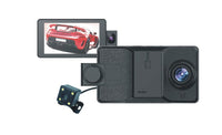 23-3716 Full HD 1080P 4 inch Screen Triple Lens Car DVR Dash Cam Driving Recorder