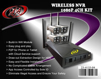 23-4135-04 Wireless Camera Kit 1080P Wireless 4 Channels NVR Kit