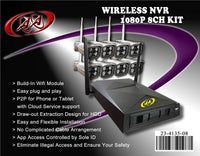 23-4135-08 Wireless Camera Kit 1080P Wireless 8 Channels NVR Kit