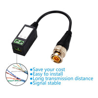 23-8203 Screw Terminal Passive Video Balun with Mini-Coax BNC