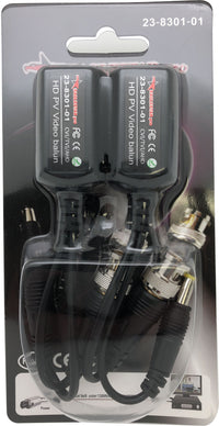 23-8301-01 RJ45 Jack Video Balun with DC Power & Mini-Coax BNC