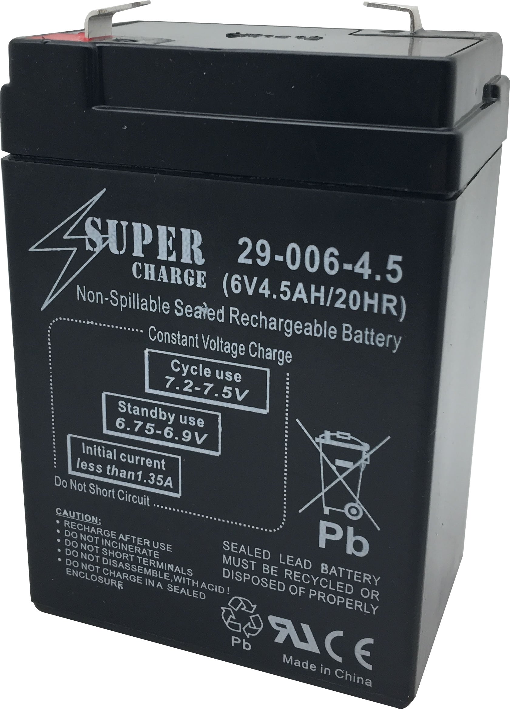 29-006-4.5 Rechargeable Battery 6V 4.5AH 20HR