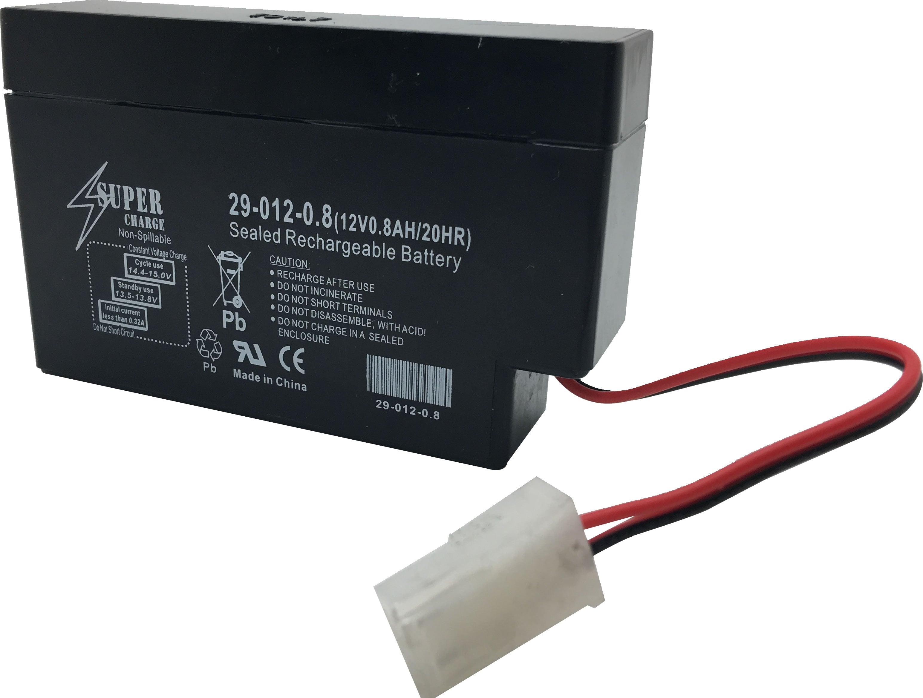 29-012-0.8 Rechargeable Battery 12V 0.8AH 20HR