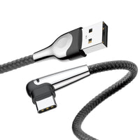 70-4CATMVP-E01 Type C Cable 2 meters, Right Angle, Date Sync and Charging, Black