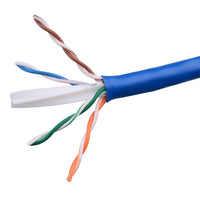 17-CAT6CMR CAT6 Bulk Cable FT4 cUL Certified CMR 23AWG x 4 Pairs Solid Pure Copper 1000FT Marked Every 2FT