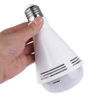23-2113Y WiFi Camera 960P Panoramic Fisheye Camera Light Bulb Camera with Built in Bluetooth Speaker