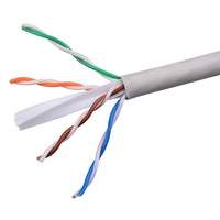 17-CAT6CMP CAT6 Bulk Cable FT6 cUL Certified Plenum CMP Fire Rated 23AWG x 4 Pairs Solid Pure Copper 1000FT Marked Every 2FT