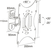 64-0501 Monitor / TV Wall Mount Bracket for 23-40 inch