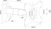 64-0502 Monitor / TV Wall Mount Bracket for 23-40 inch