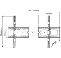64-1101XL Heavy Duty Plasma LCD LED TV Wall Mount Bracket for 60-102 inches TVs