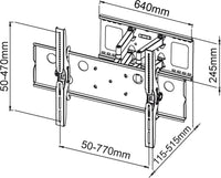 64-1110B Full motion Plasma LCD LED TV Wall Mount Bracket for 32-60 inches TVs