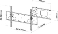 64-1126S Full motion Plasma LCD LED TV Wall Mount Slimline Bracket for 23-47 inches TVs