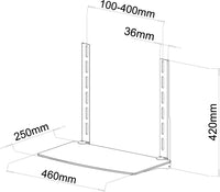 64-1201 Single Glass Shelf Unit for Wall Mount TV Bracket