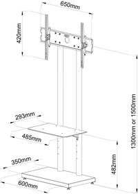 64-1295 Fixed LCD LED TV / Monitor Stand for 30-65 inches Screen