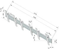 64-1313T 1x3 Video Wall Wall Mount Bracket - Tilting Arms