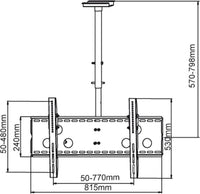 64-2102B Plasma / LED / LCD TV Tilt Celling Mount Bracket for 32-60 inches Screen