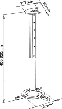 64-2202L Projector Ceiling Mount 40-62cm Expandable