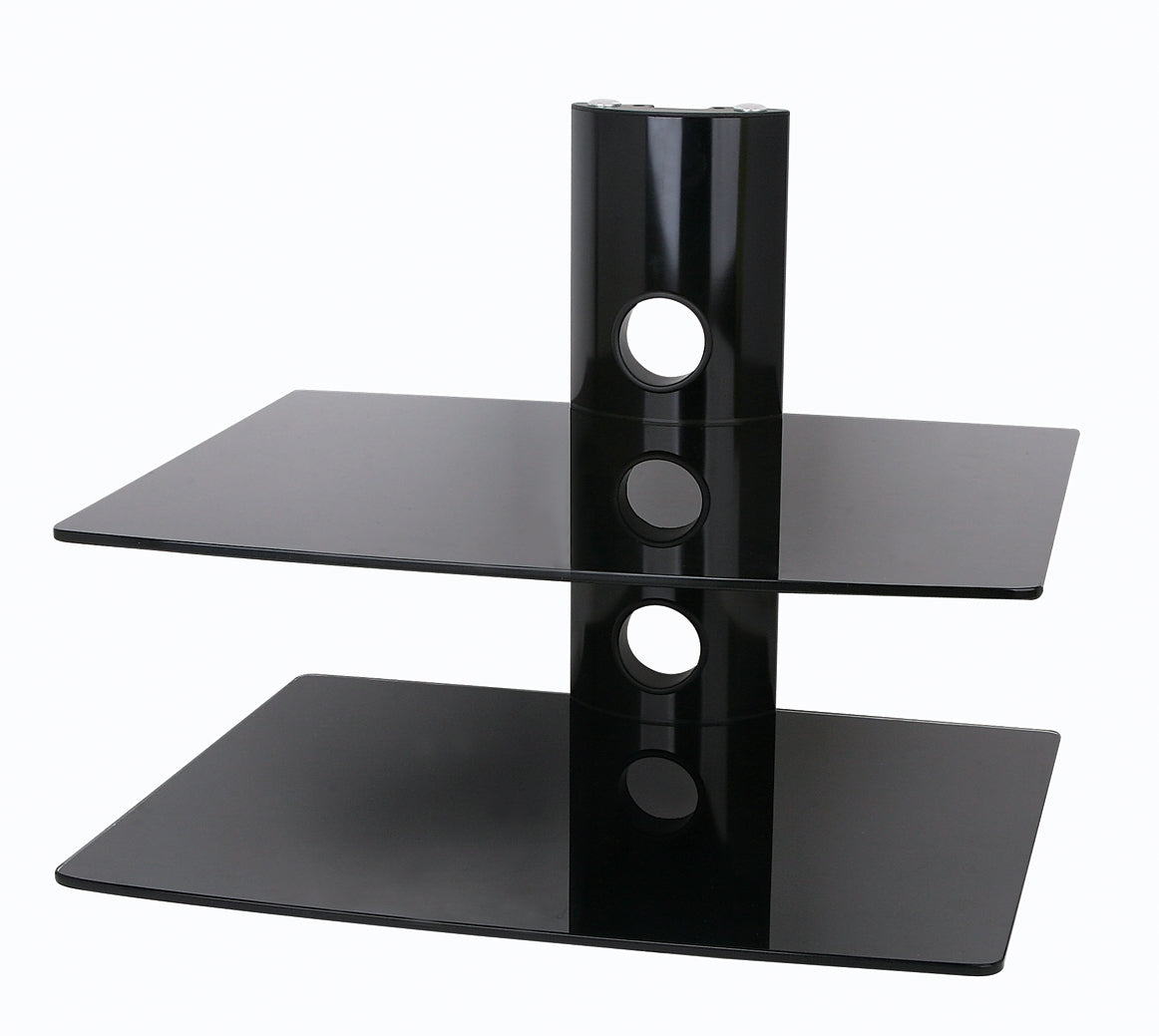 64-4052 Double Glass Shelf Unit for Wall Mounting DVD / Receiver