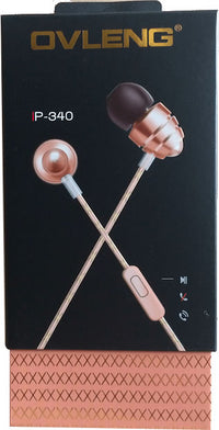 High Quality In-Ear Headphones with Microphone, 3.5mm plug, round cable (70-IP30)