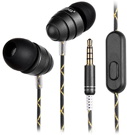 High Quality In-Ear Headphones with Microphone, 3.5mm plug, round cable (70-IP30)