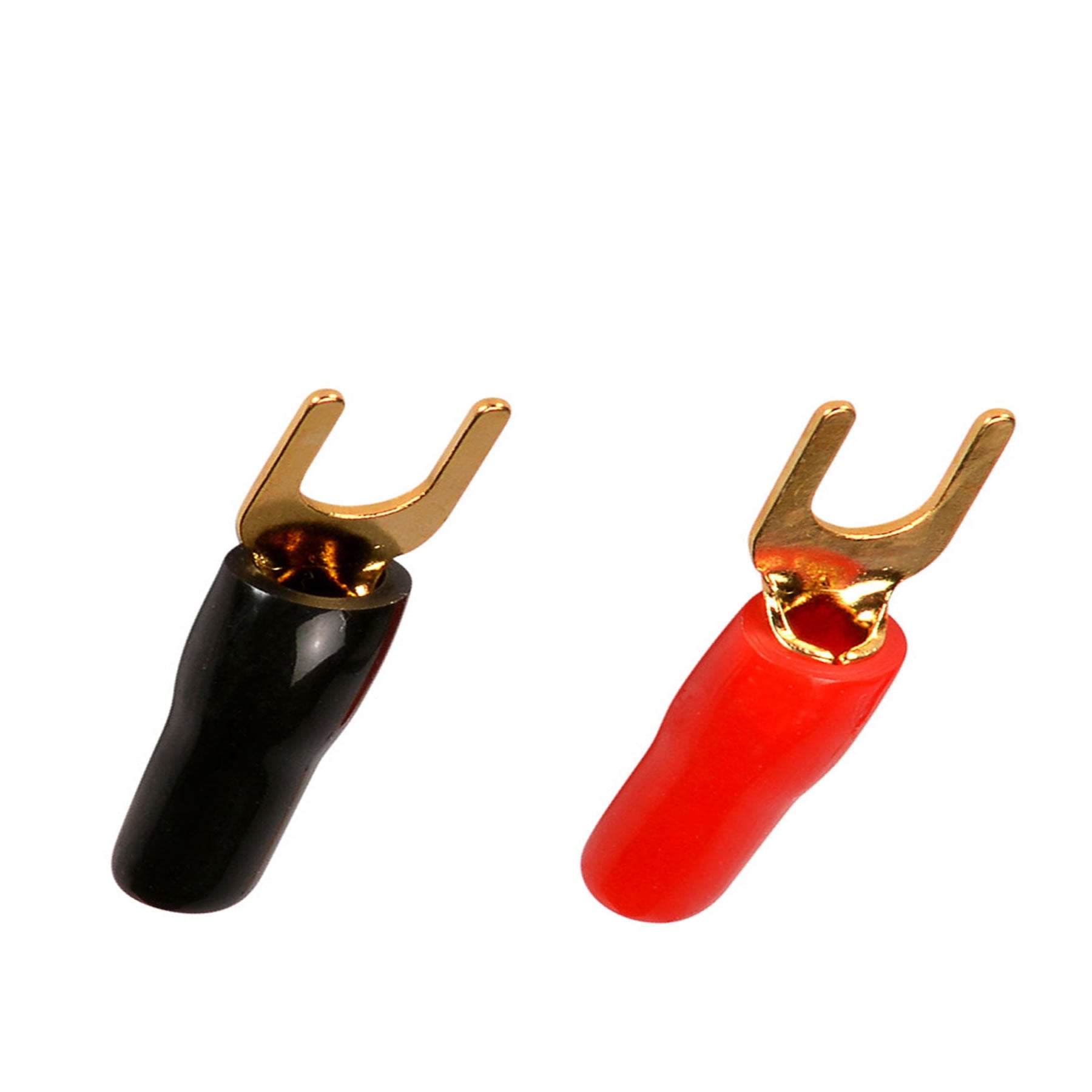 86-0001-00 Insulated Wire Cable Spade Terminal Connectors Gold For 0 AWG