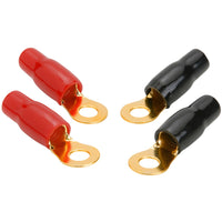 86-0010-XX Insulated Wire Cable Round Terminal Connectors Gold For 8 or 10 AWG