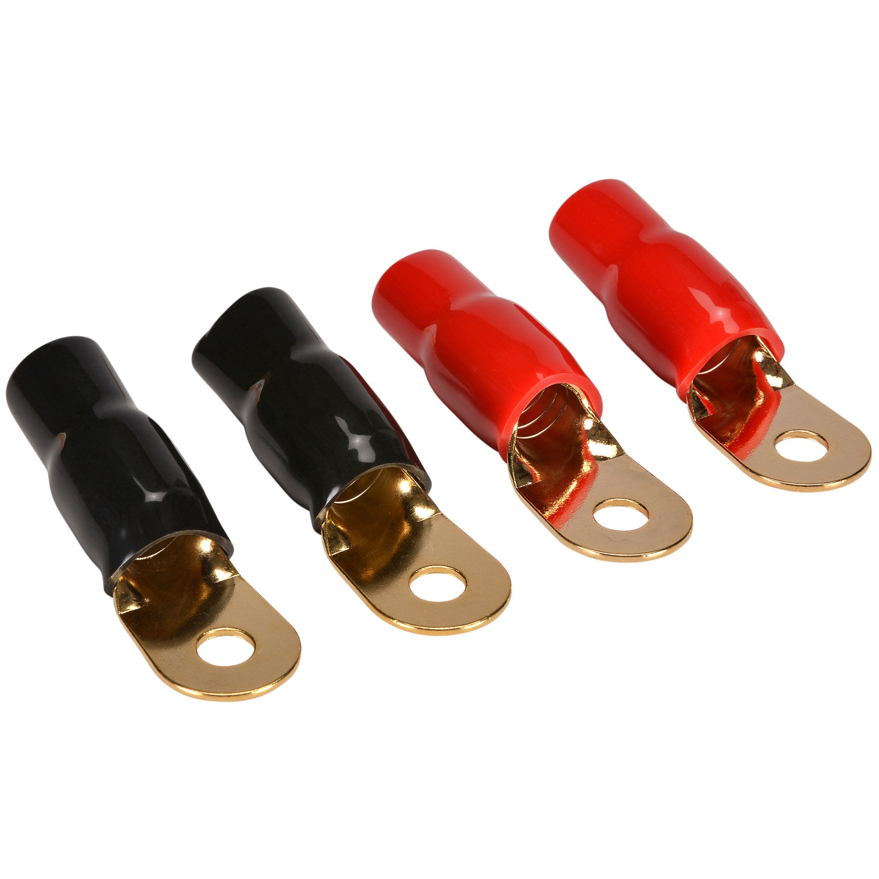 86-0010-XX Insulated Wire Cable Round Terminal Connectors Gold For 8 or 10 AWG