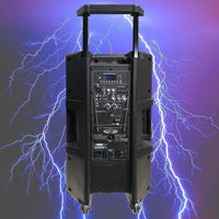 87-4515 15" TWS Professional 2-Way Active Speaker Box with Built-in MP3 Player, Bluetooth & FM