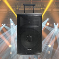 87-4515 15" TWS Professional 2-Way Active Speaker Box with Built-in MP3 Player, Bluetooth & FM