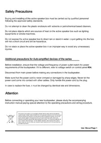 87-4515 15" TWS Professional 2-Way Active Speaker Box with Built-in MP3 Player, Bluetooth & FM