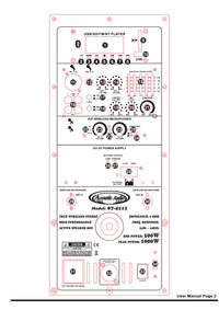 87-4515 15" TWS Professional 2-Way Active Speaker Box with Built-in MP3 Player, Bluetooth & FM