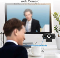 23-2108 HD Webcam 1080P for PC Desktop and Laptop USB 5V, with Build-in Microphone