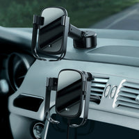 70-4WXHW01-B01 Rock-solid Electric Holder Wireless Charger Kit (Air Outlet & Tank Suction Base & Car Charger)