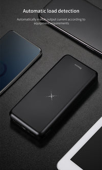 70-4PPALL-M3601 Wireless Charger + Power Bank, 1000mAh, 2 USB Ports