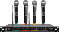 96-0265 UHF Professional Wireless Microphone Systems - 4*Wireless Microphones