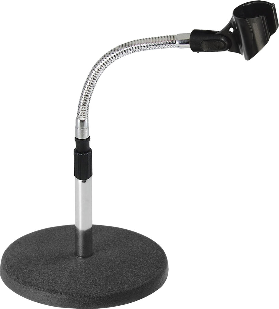 963039 Gooseneck Microphone Table Stand Metal Base with Holder AA