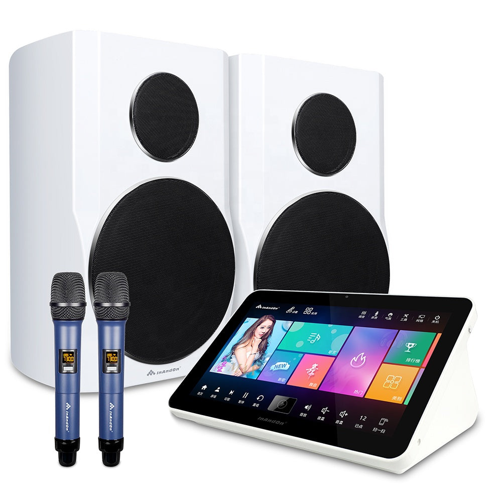 15.6 4 in 1 Touch Screen Karaoke System with 2 Mics No Amp