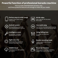 InAndOn 19.5" 3-in-1 4K Touch Screen V5 MAX Karaoke System with 2x10" Speakers