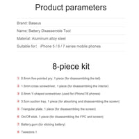 70-4ACDM-IP8 8 in 1 Mobile Phone Battery Repair and Disassemble Tools Kit