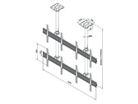 64-1344 2 x 2 VIDEO WALL CEILING MOUNT