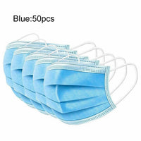 3-Layered Filter Medical Disposable Face Mask with Elastic Strap - 50PCs