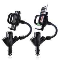 70-5110-52 Phone Holder Car Mount with Cigarette Lighter DC Port and Dual USB Ports