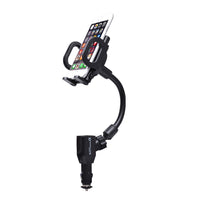 70-5110-52 Phone Holder Car Mount with Cigarette Lighter DC Port and Dual USB Ports