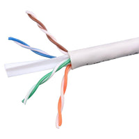 17-CAT6CMP CAT6 Bulk Cable FT6 cUL Certified Plenum CMP Fire Rated 23AWG x 4 Pairs Solid Pure Copper 1000FT Marked Every 2FT